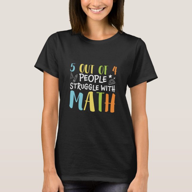 Matematisk lärarstrid med matematik t shirt (Framsida)