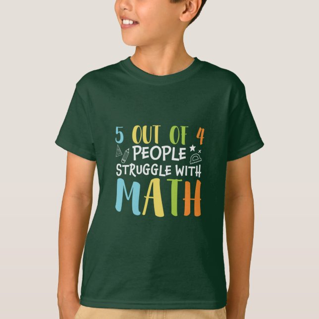 Matematisk lärarstrid med matematik t shirt (Framsida)