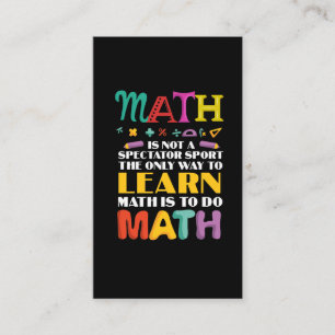Matematisk lärarutbildning i Student Visitkort