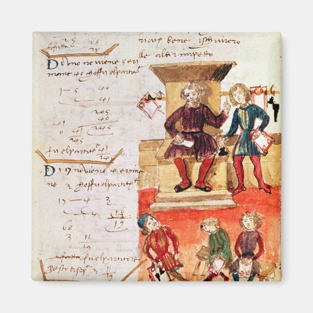 Matematisk Lesson, från matematisk treatise Magnet (Framsidan)