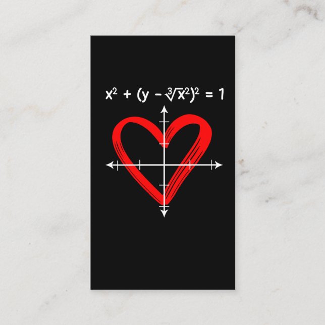 Matematisk matematiker för matematik i Valentines  Visitkort (Framsida)