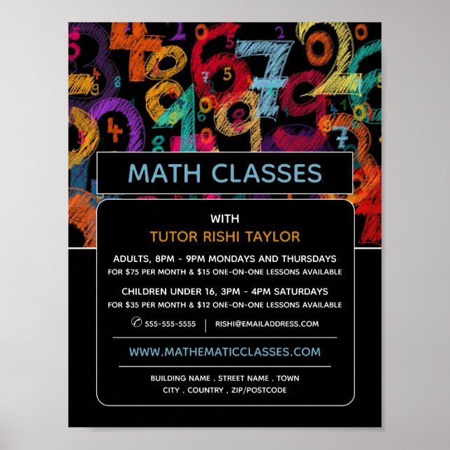 Matematisk nummerdesign, Matematisk klassreklam Poster (Framsidan)