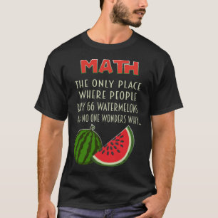 Matematisk och vattenmelonmatematisk beräkningssif t shirt