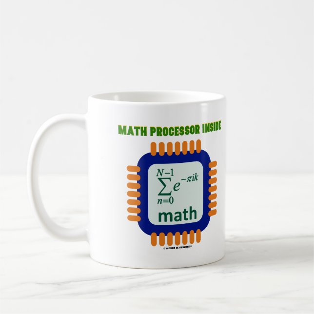 Matematisk processor för in-semiconductor Chip ekv Kaffemugg (Vänster)