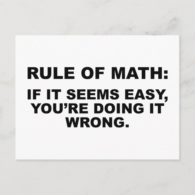 Matematisk regel vykort (Framsida)