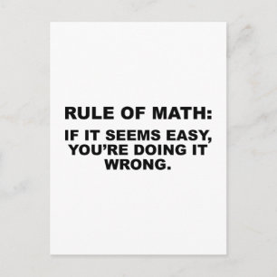 Matematisk regel vykort
