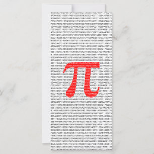 Matematisk symbol med ursprungligt rött nummer pi