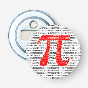 Matematisk symbol med ursprungligt rött nummer pi flasköppnare