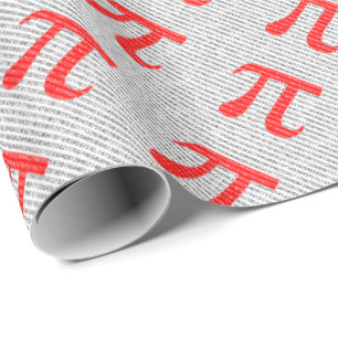Matematisk symbol med ursprungligt rött nummer pi presentpapper
