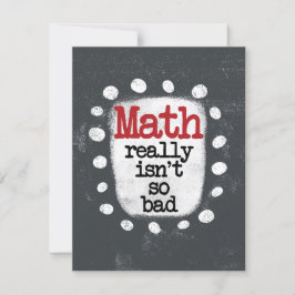 Matematisk Verkligen är inte så dåligt hälsningsko Kort