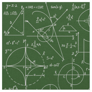Matematiska aritmetiska geometriformler grönt tyg