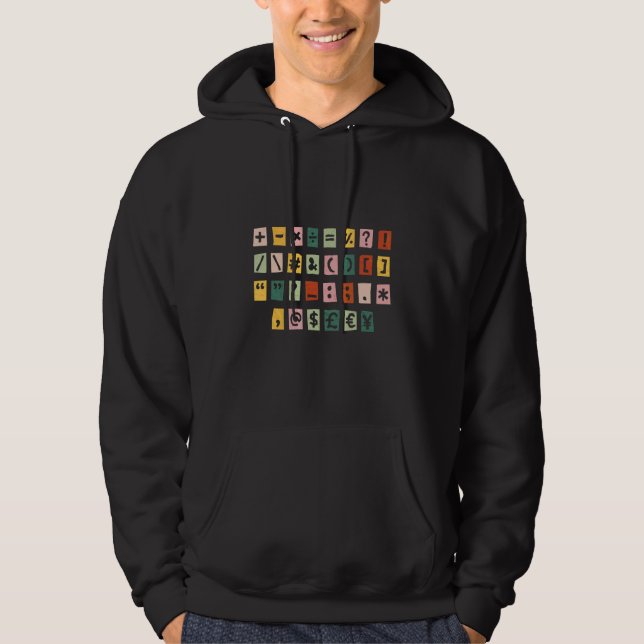 Matematiska beräkningssymboler hoodie (Framsida)