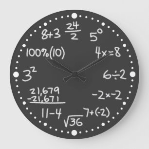 Matematiska ekvationer Älskare Black Clock Stor Klocka
