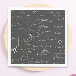 Matematiska ekvationer, formler och grafik party pappersservett