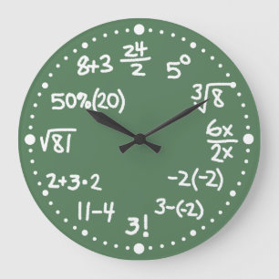 Matematiska ekvationer, klick 2 stor klocka