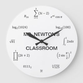 Matematiska ekvationer och anteckningar stor klocka