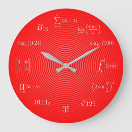 Matematiska ekvationer och anteckningar stor klocka