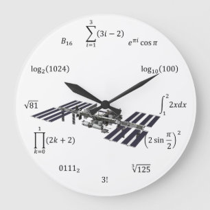Matematiska ekvationer och anteckningar stor klocka