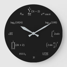 Matematiska ekvationer och anteckningar stor klocka