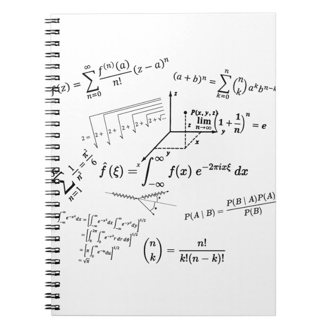 matematiska ekvationer och formler anteckningsbok (Framsidan)