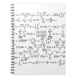 matematiska ekvationer och formler anteckningsbok