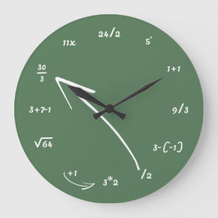 Matematiska ekvationer stor klocka