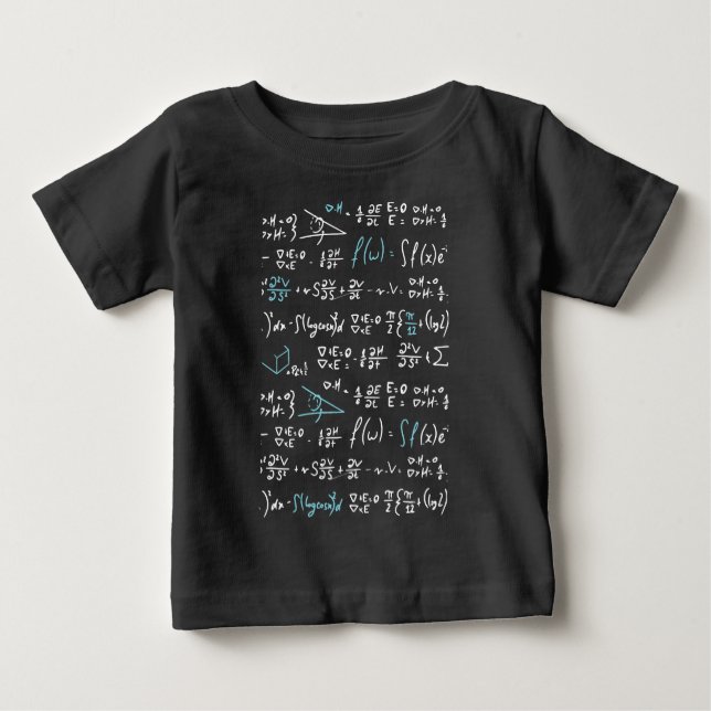 Matematiska formler för matematikfysik student-lär t shirt (Framsida)