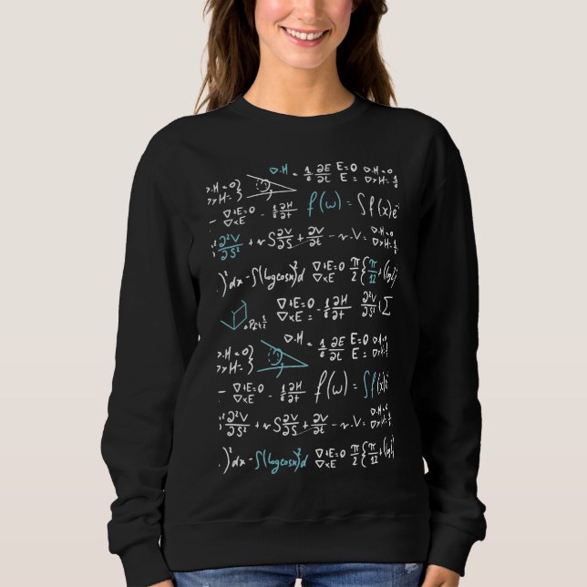 Matematiska formler för matematikfysik student-lär t shirt (Framsida)