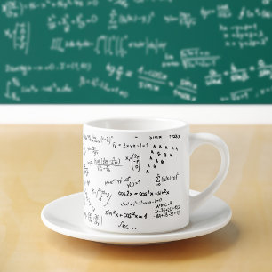 Matematiska formler och siffror espressomugg