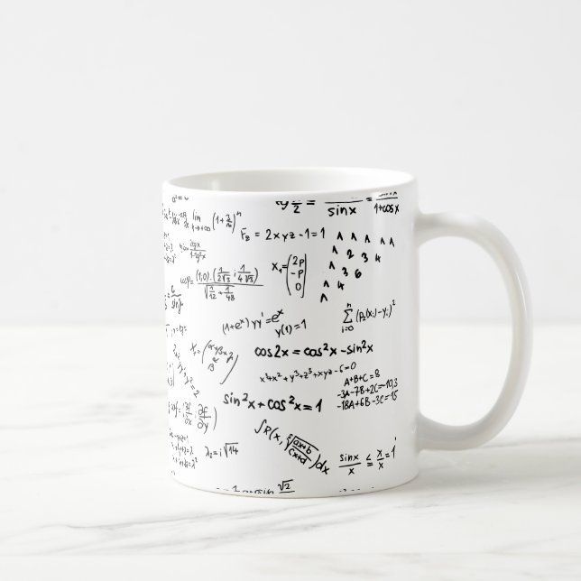 Matematiska formler och siffror kaffemugg (Höger)