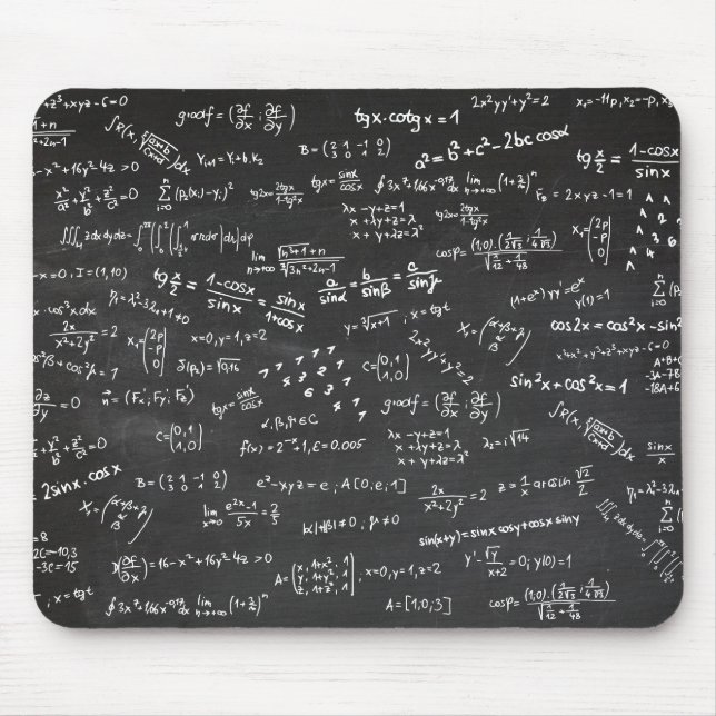 Matematiska formler på en kontur musmatta (Framsidan)