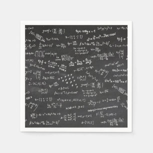 Matematiska formler på en kontur pappersservett