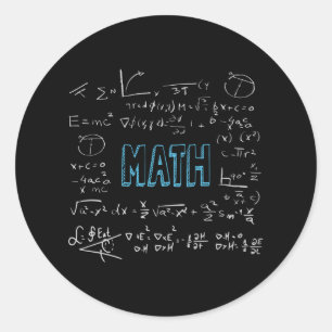 Matematiska formler runt klistermärke