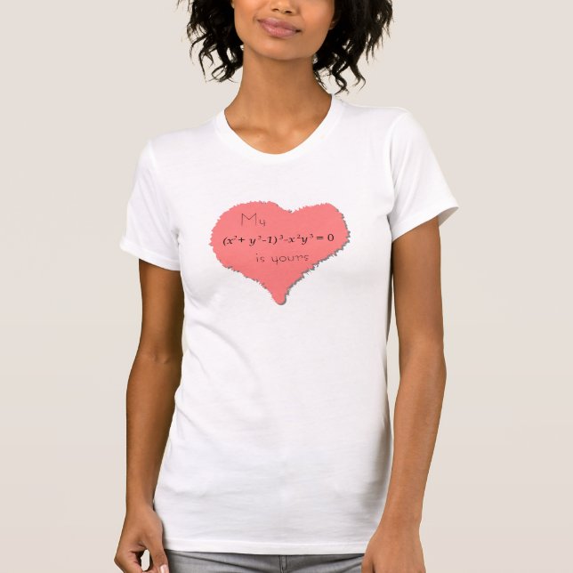 Matematiska hjärtan T-Shirt (Framsida)
