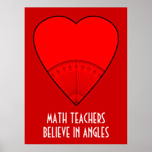 Matematiska lärare tror på vinklar poster