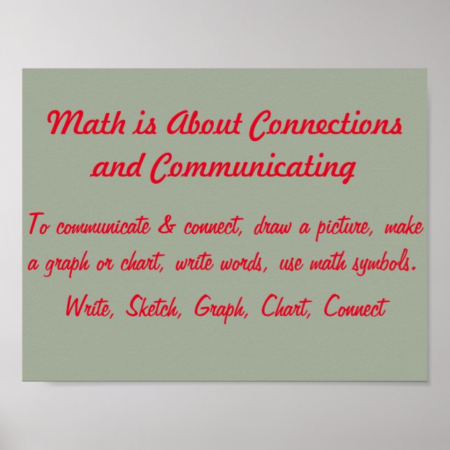 Matematiska minateter Poster-ansluter och kommunic Poster (Framsidan)
