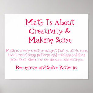 Matematiska mindringar Poster-känna igen och lösa Poster