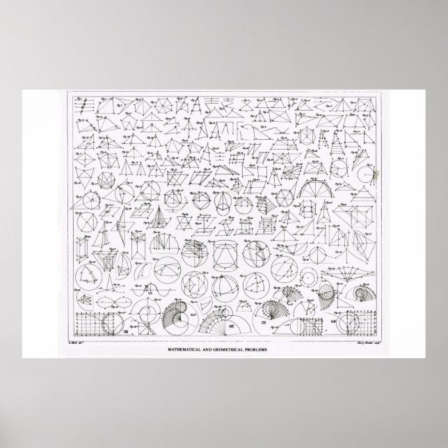 Matematiska och geometriska problem poster (Framsidan)
