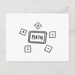Matematiska symboler för barn vykort