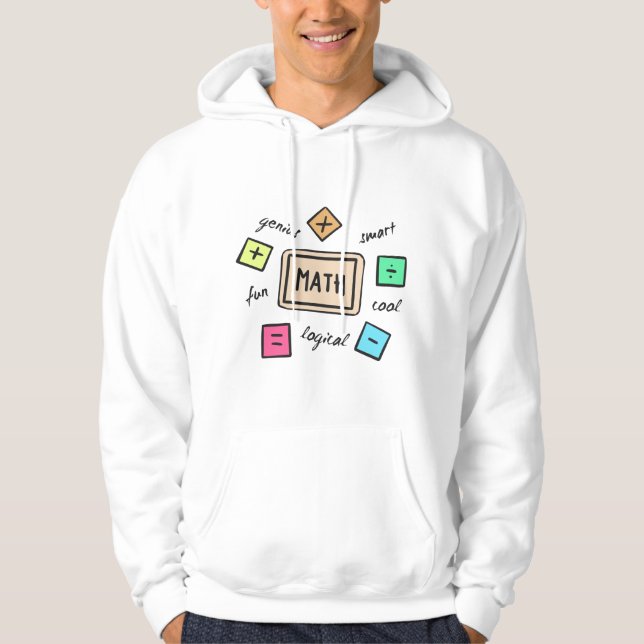 Matematiska symboler för Studenter och föräldrar Hoodie (Framsida)