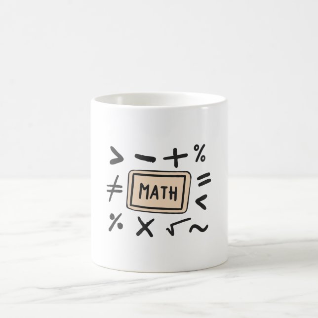 Matematiska symboler för studenter och föräldrar kaffemugg (Center)