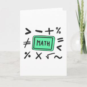 Matematiska symboler för studenter och föräldrar kort