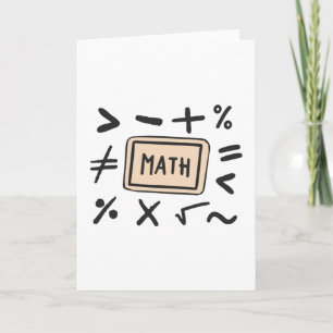 Matematiska symboler för Studenter och föräldrar Kort