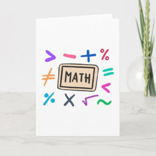 Matematiska symboler för Studenter och föräldrar Kort