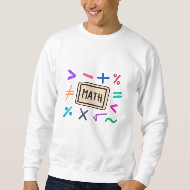 Matematiska symboler för Studenter och föräldrar Lång Ärmad Tröja (Framsida)