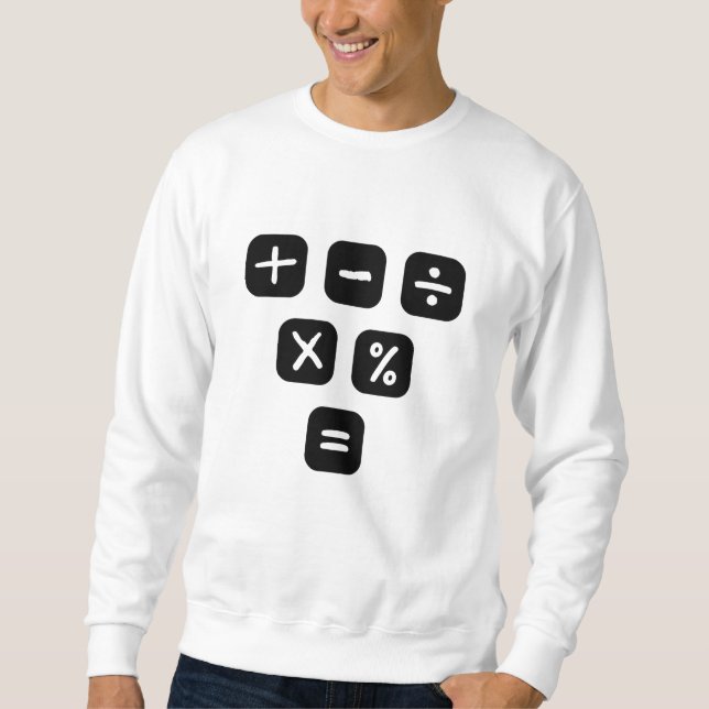 Matematiska symboler matematiska tecken lång ärmad tröja (Framsida)