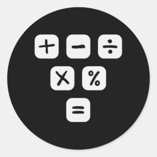 Matematiska symboler matematiska tecken matematik runt klistermärke