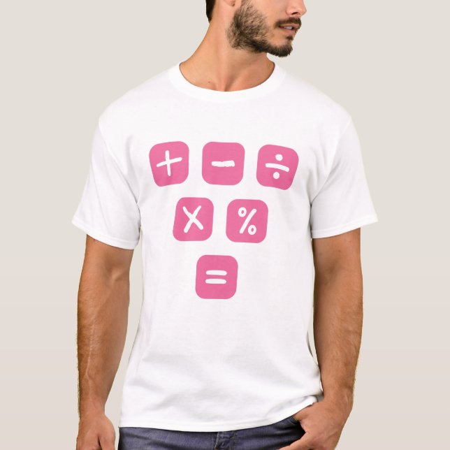 Matematiska symboler matematiska tecken matematik t shirt (Framsida)