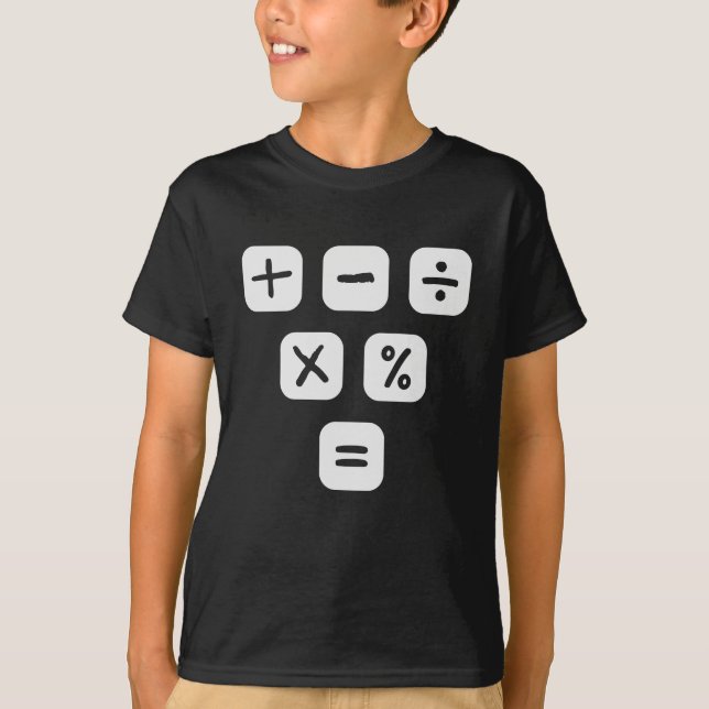 Matematiska symboler matematiska tecken matematik t shirt (Framsida)