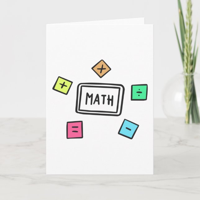 Matematiska symboler Studenter och Föräldrar Kort (Framsida)